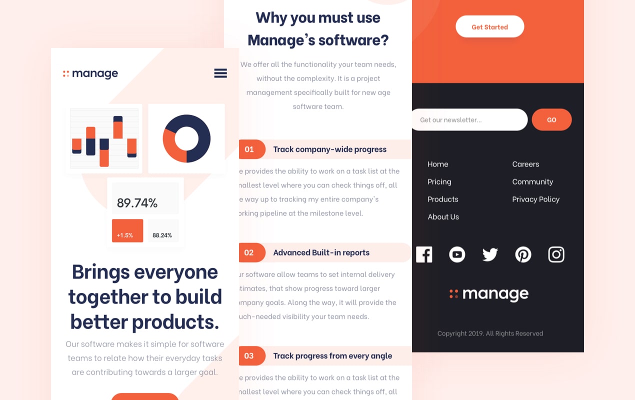 prévia de um projeto html e css